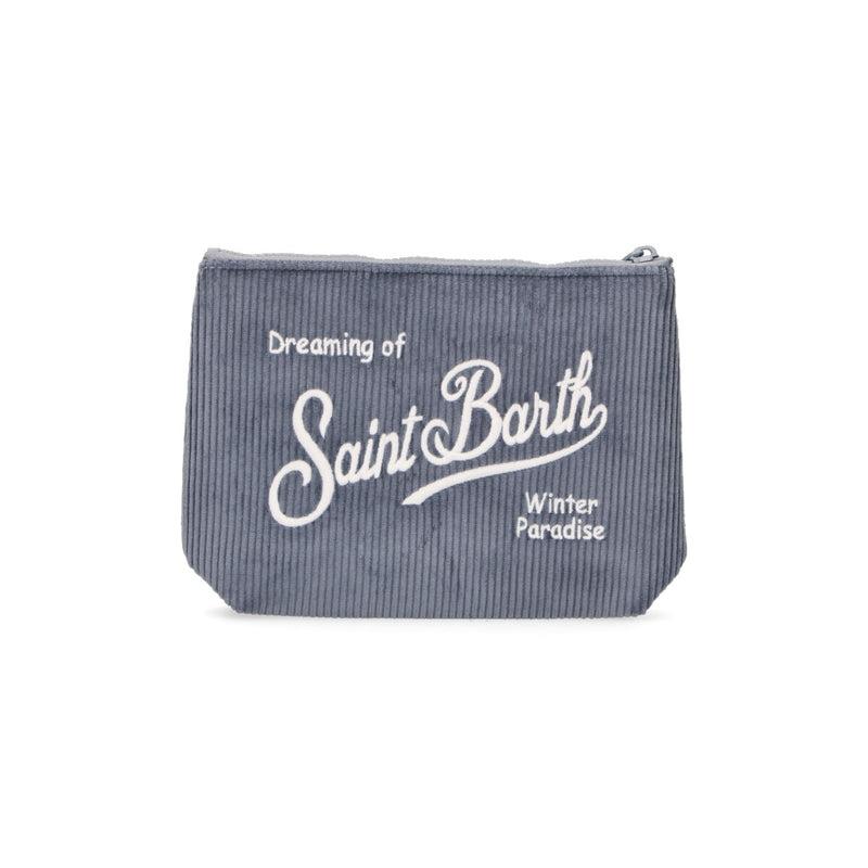 MC2 Saint Barth pochette Aline corduroy blu<BR/> ALI0024 00299I MC2 SAINT BARTH 