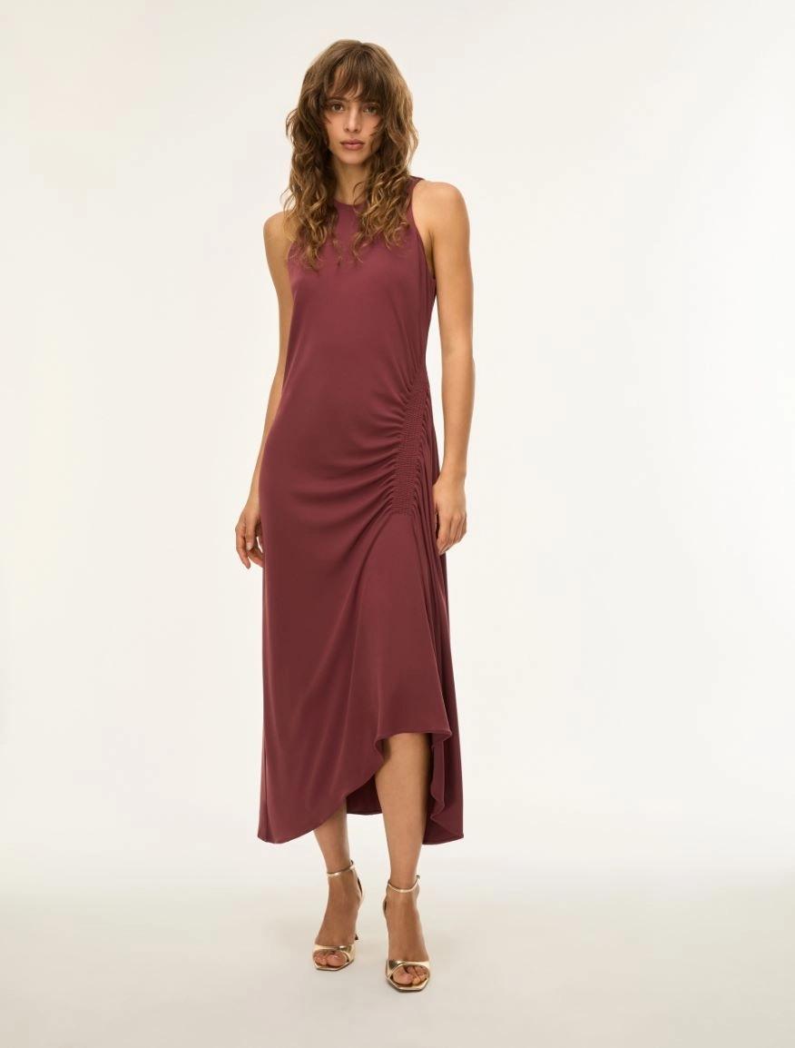 ABITO DRAPPEGGIATO<BR/>Bordeaux IBLSALMONE 001 IBLUES 