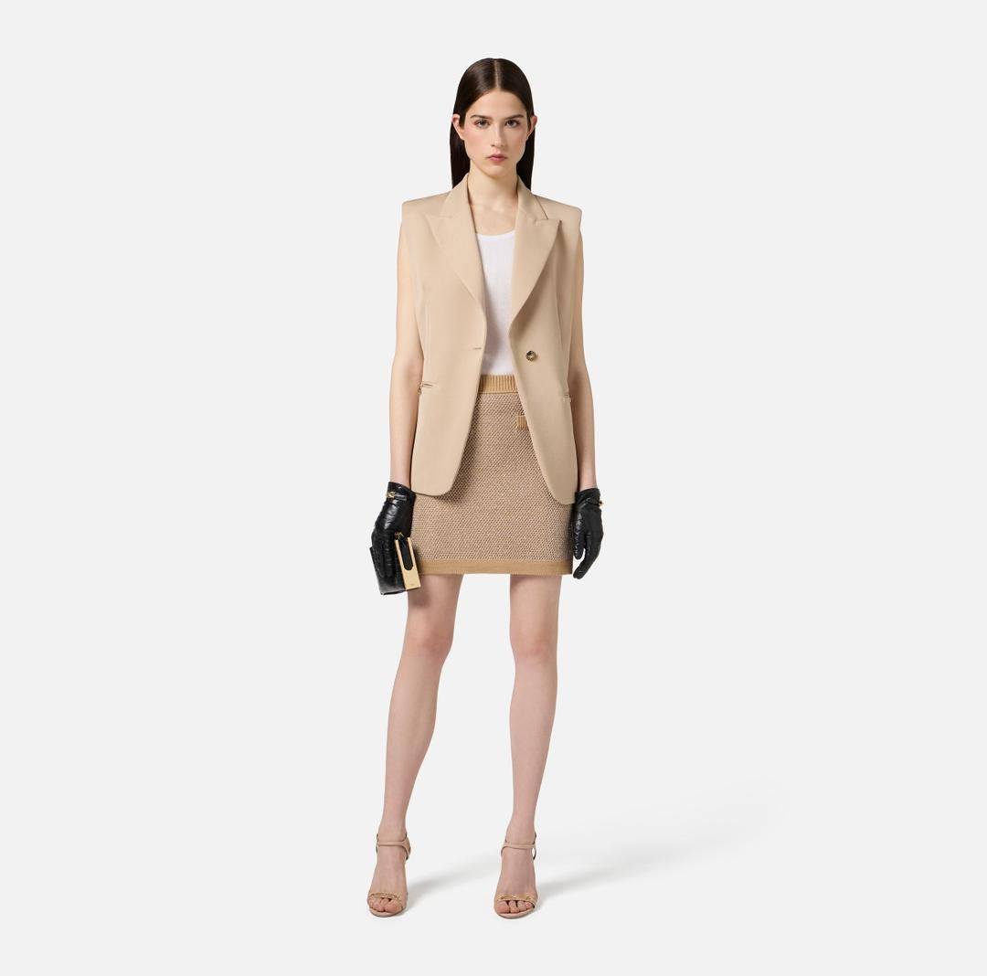 Gonna in maglia con paillettes GK23T57E2 EA2 ELISABETTA FRANCHI 