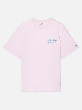 T-shirt Portland rosa con stampa St. Barth Surf Club<BR/> PRL0002 04243L MC2 SAINT BARTH 