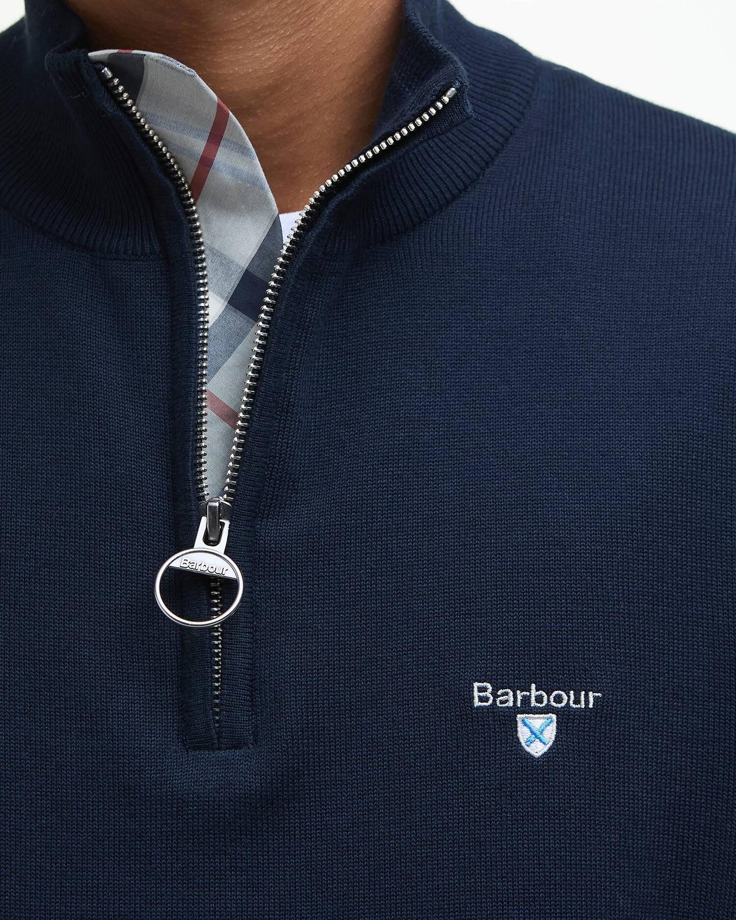 Maglione con zip corta in cotone compatto Lingwood<BR/> MKN1642MKN NY91 BARBOUR 