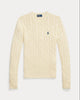 Maglia a girocollo in cotone a trecce