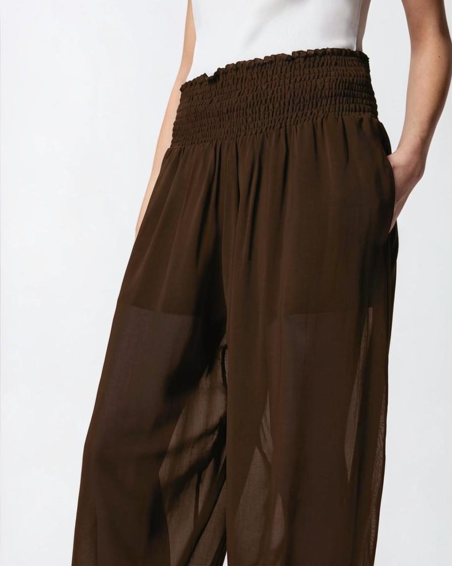 Pantaloni leggeri e fluidi<BR/> 106845A3B2 M04 PINKO 