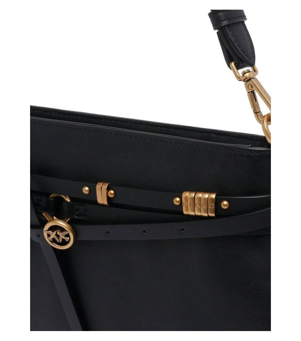 Borsa a spalla media Belt Bag in pelle<BR/> 106176A0QO Z99Q PINKO 