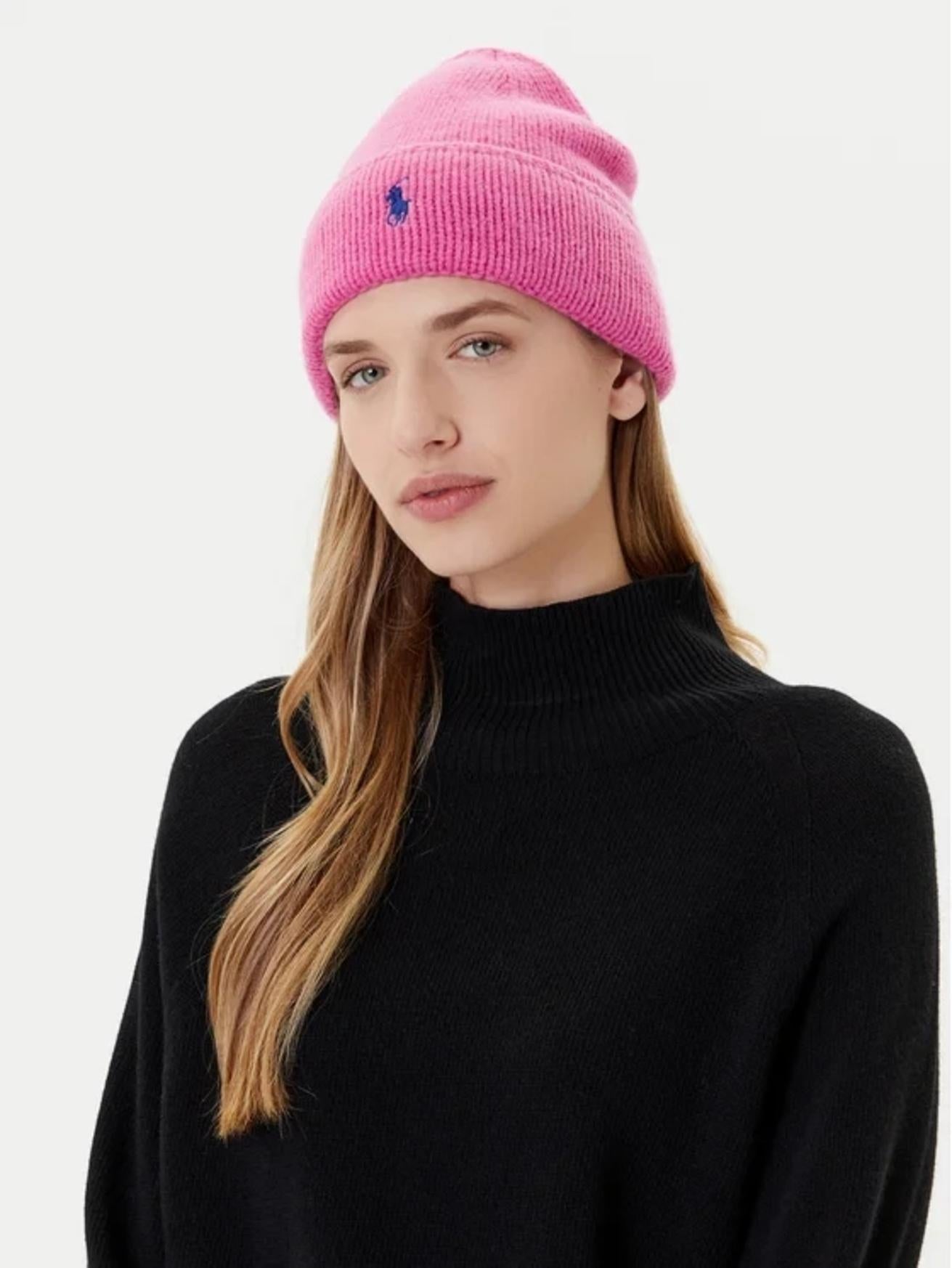 Cappello da donna Ralph Lauren in lana con logo 455954355 011 RALPH LAUREN 