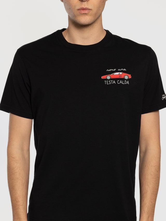 T-shirt da uomo in cotone con stampa TSHM001 04992H MC2 SAINT BARTH 