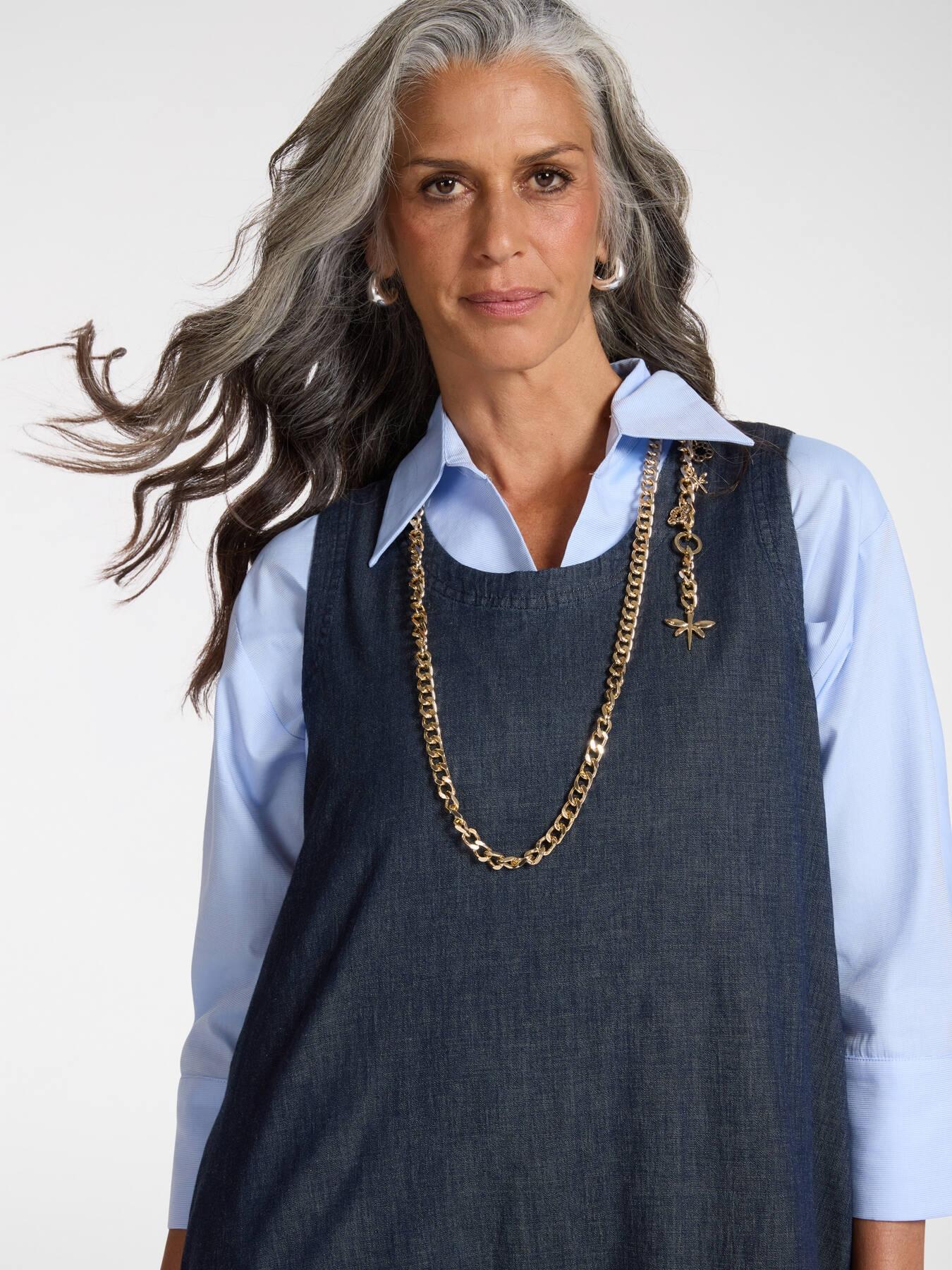 Abito in Chambray senza maniche<BR/> 7461P000269N 34 ELENA MIRO 