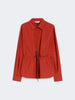 Camicia in popeline di cotone - Rosso