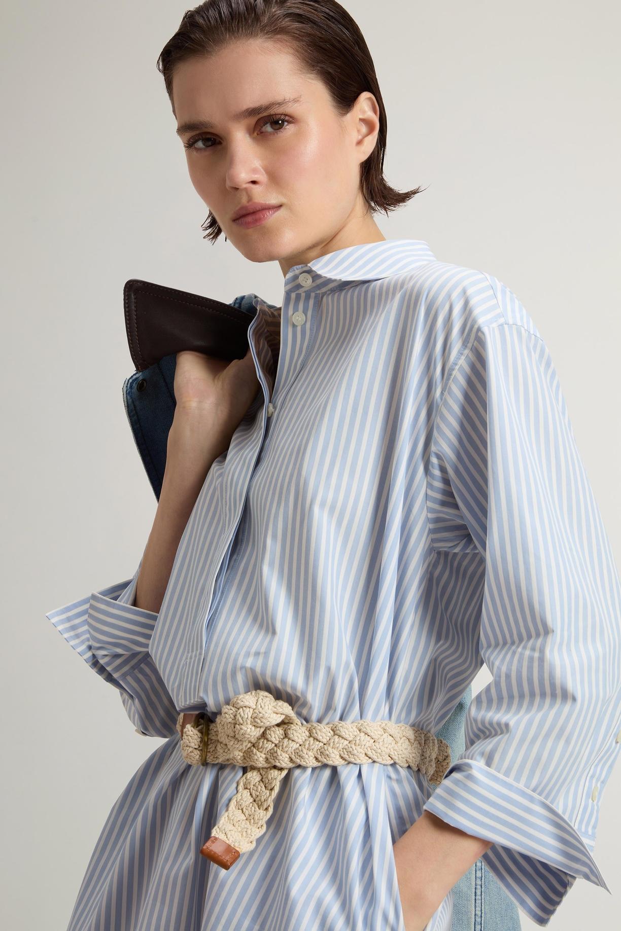 Vestito Serafino in popeline di puro cotone a righe<BR/> CFWWDR2023FRUT5378 31199 WOOLRICH 