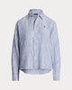 Camicia ampia e corta in lino vichy