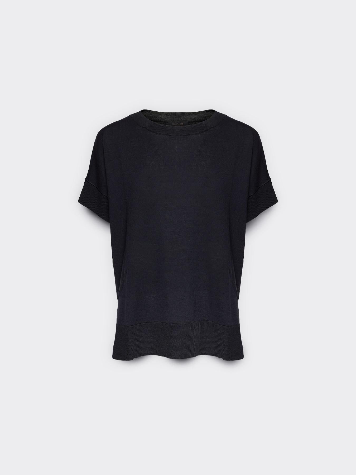 Maglia maniche corte misto viscosa<BR/> M606Z000748N 34 ELENA MIRO 