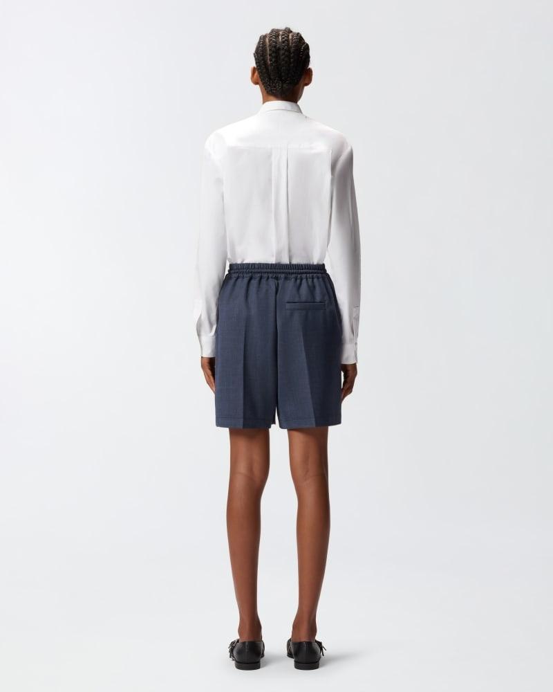 scarola Pantaloncini shorts in lana armaturata 105742A2SN G07 PINKO 