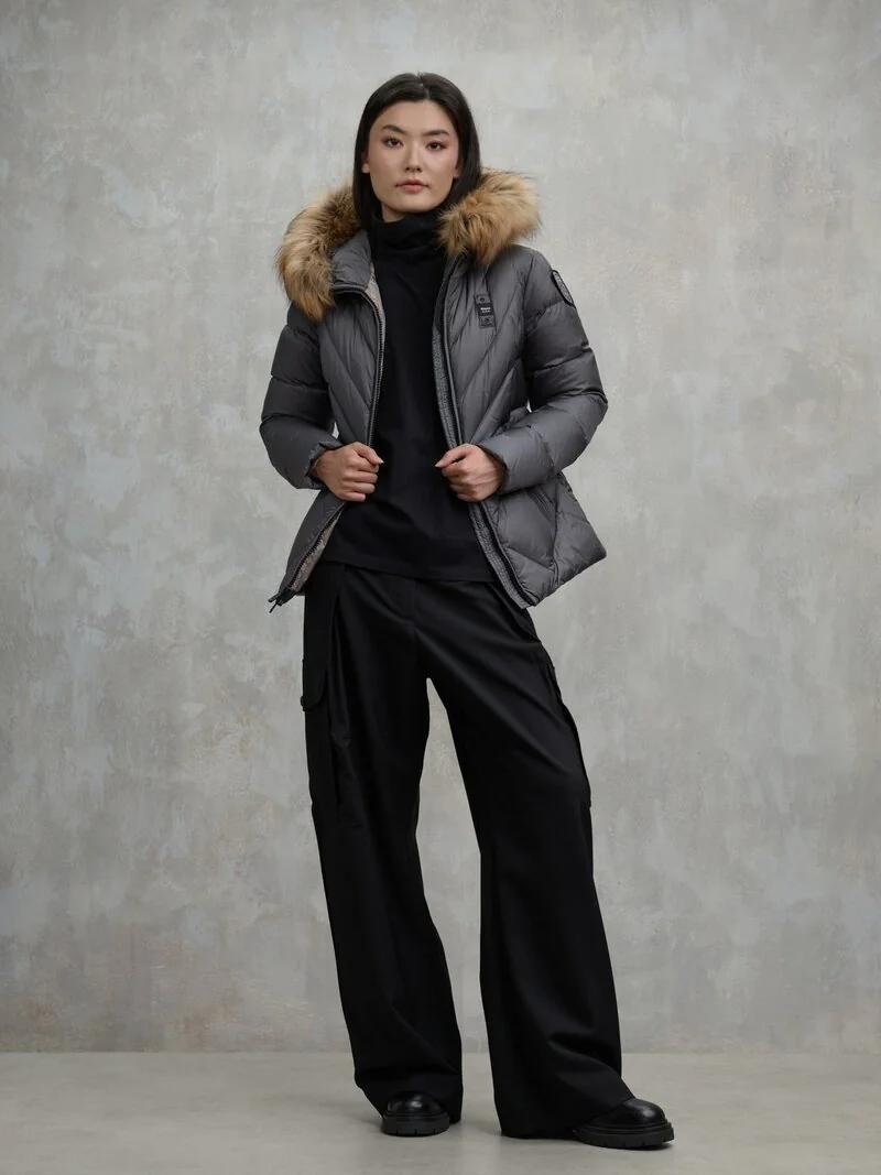 PIUMINO A LINEE GEOMETRICHE ALICIA<BR/> BLDC03097 6047/907GG BLAUER 