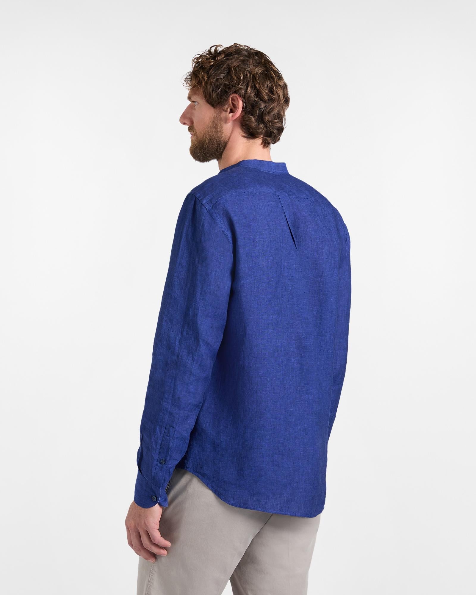 Camicia in lino collo coreana<BR/> CRQ029010883O 828 HARMONT & BLAINE 