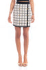 Minigonna in jacquard logo con bottoni dorati
