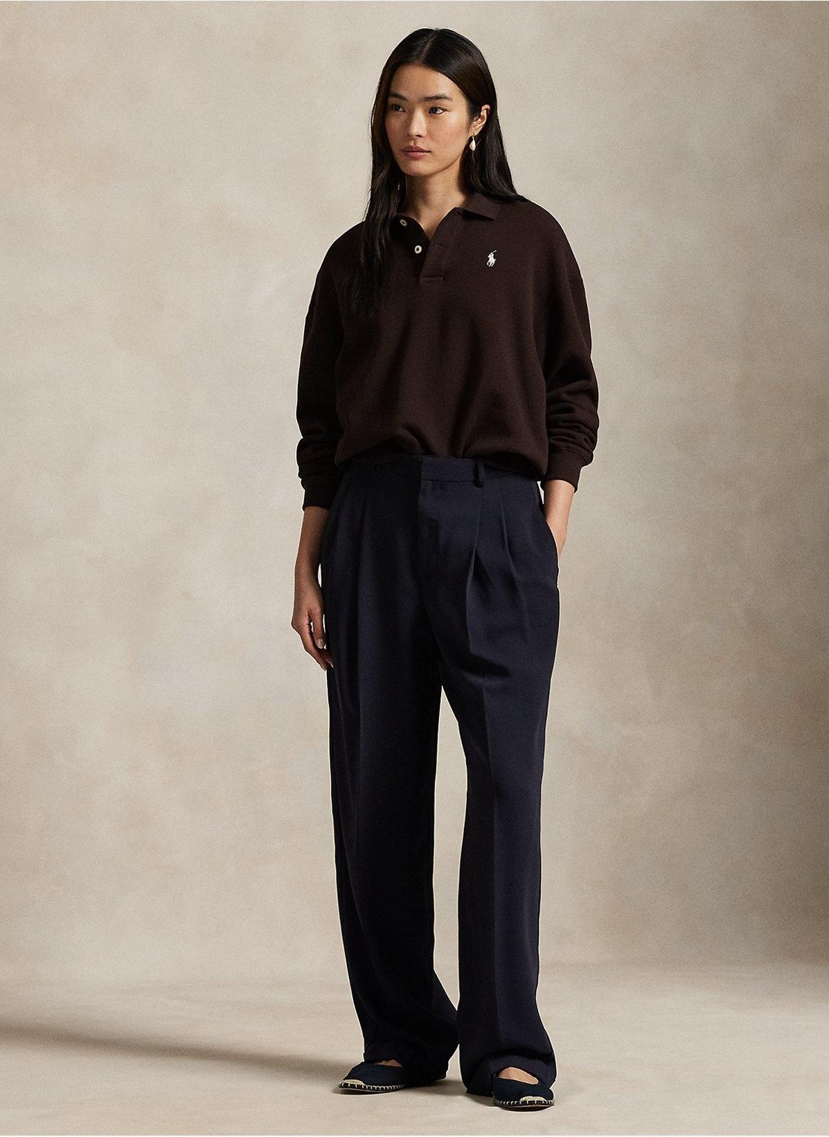 Polo donna oversize in misto cotone 211947966 009 RALPH LAUREN 