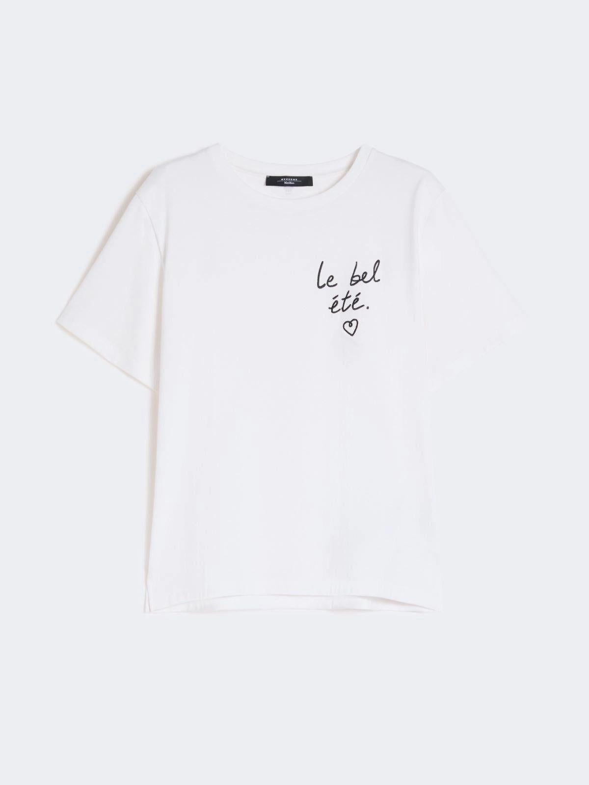 T-shirt in jersey con grafica - BIANCO<BR/> WKDBORA 001 WEEKEND 