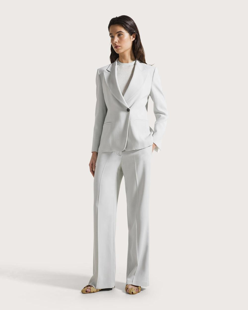 Giacca monopetto in cady crêpe viscosa<BR/> GI0922460206 902 SEVENTY 