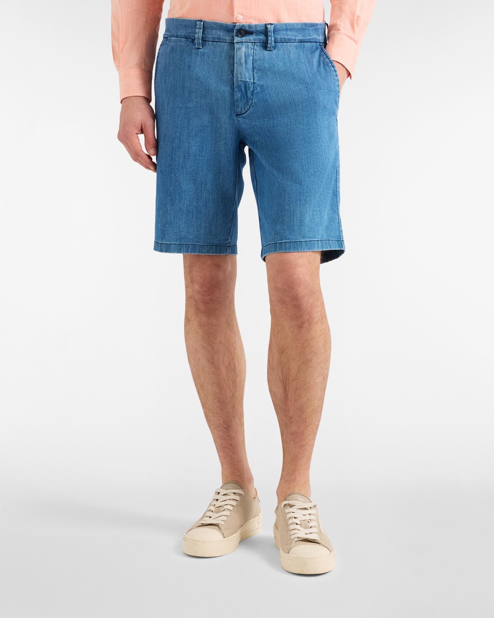 Bermuda In Denim Regular Fit<BR/> BRQ025059465C58 804 HARMONT & BLAINE 