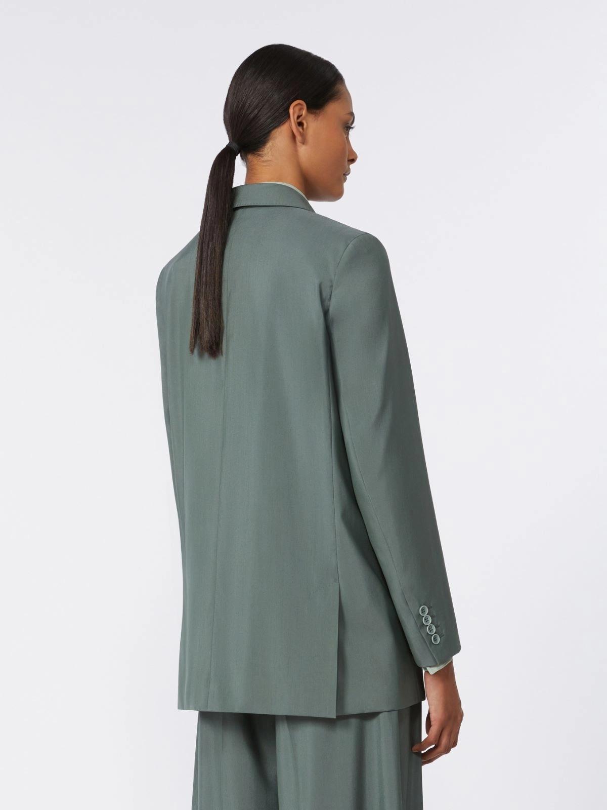 Blazer doppiopetto in lana e seta - Verde scuro<BR/> MXMALBATA 003 MAX MARA 