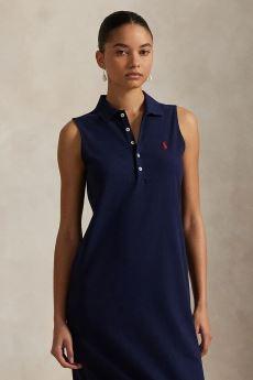 Abito lungo da donna in cotone elasticizzato 211968292 002 RALPH LAUREN 