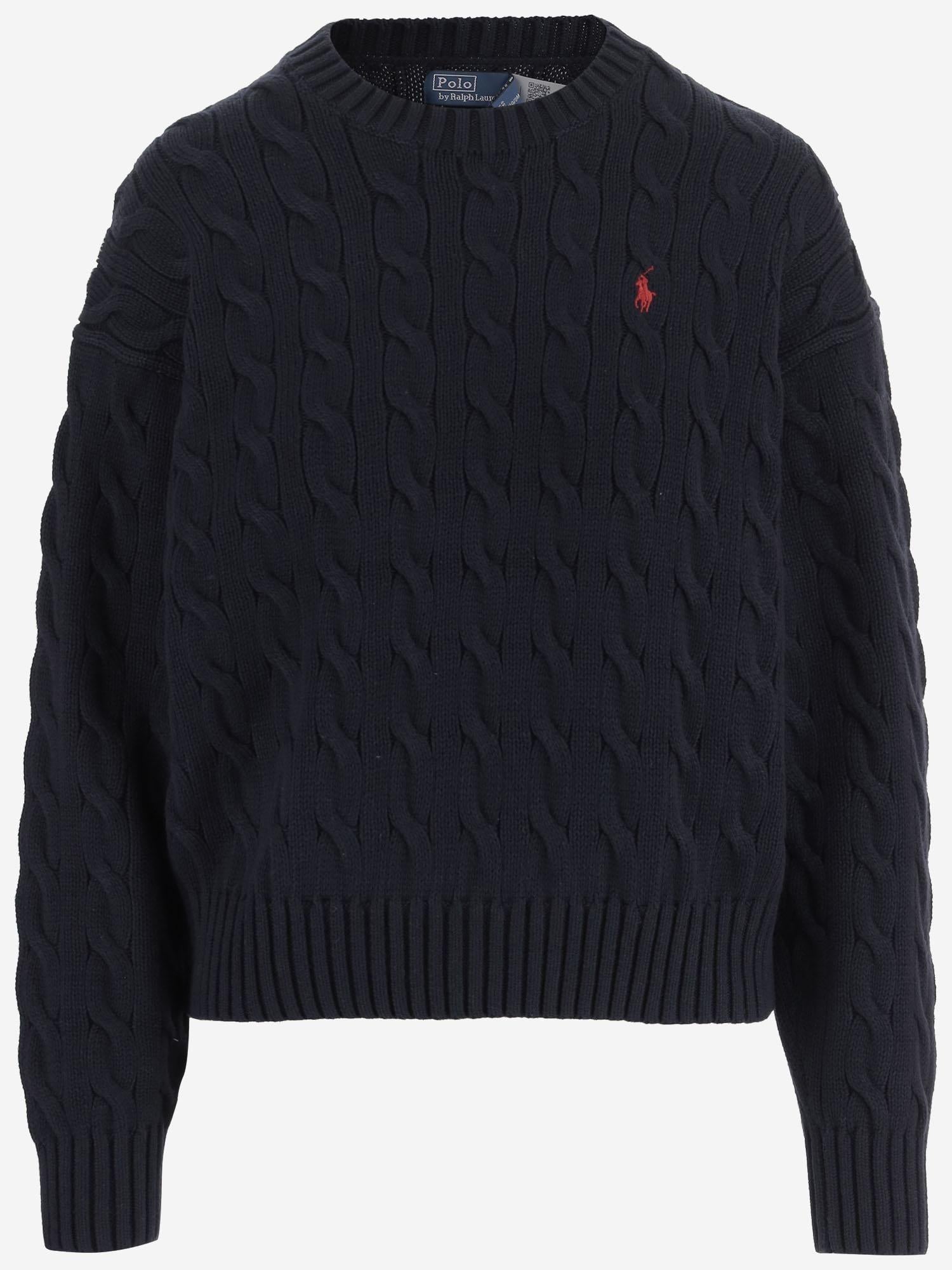 Maglione in cotone con lavorazione a trecce 211A96245 001 RALPH LAUREN 