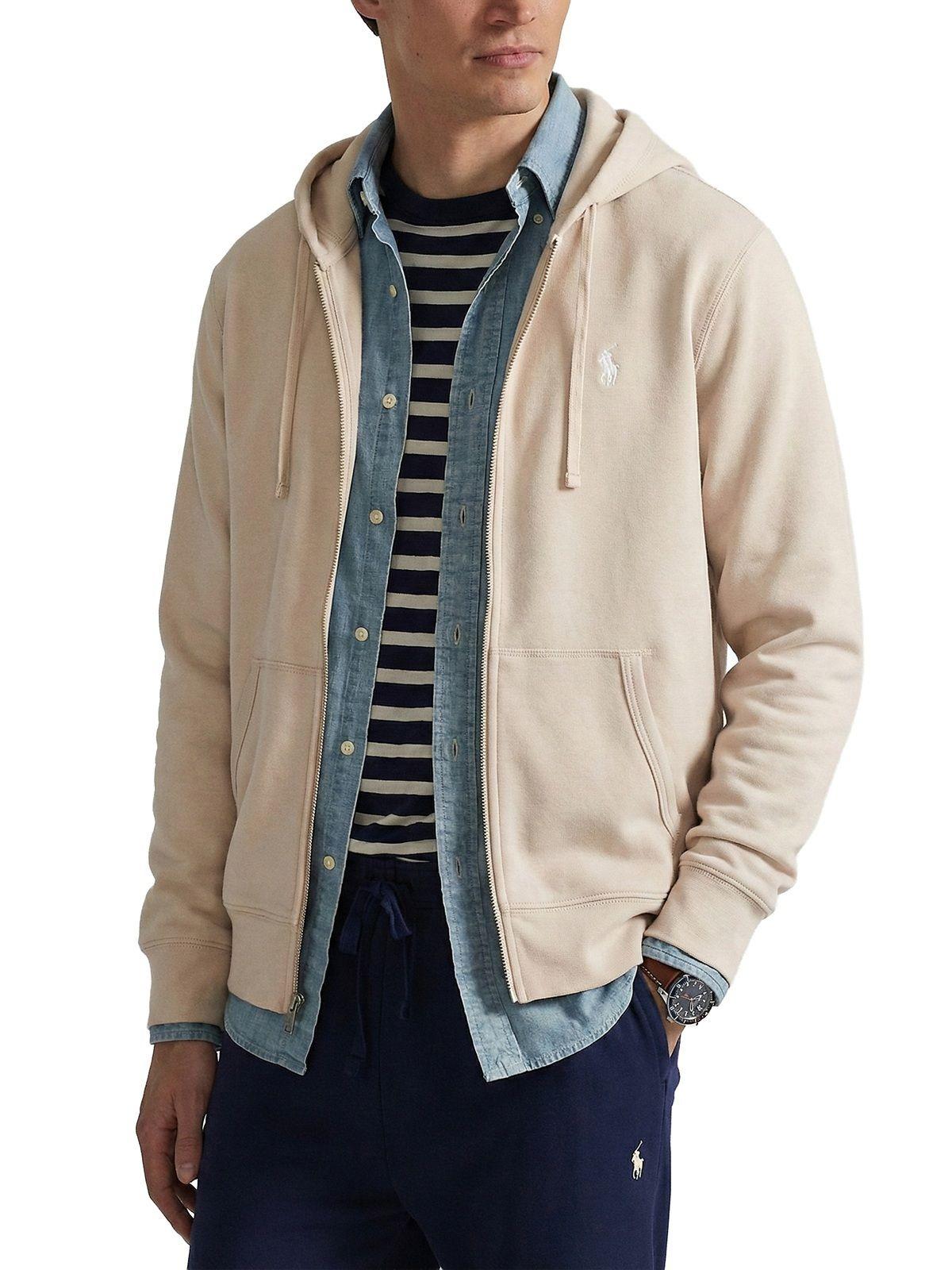 Felpa in misto cotone con zip e cappuccio 710916692 019 RALPH LAUREN 