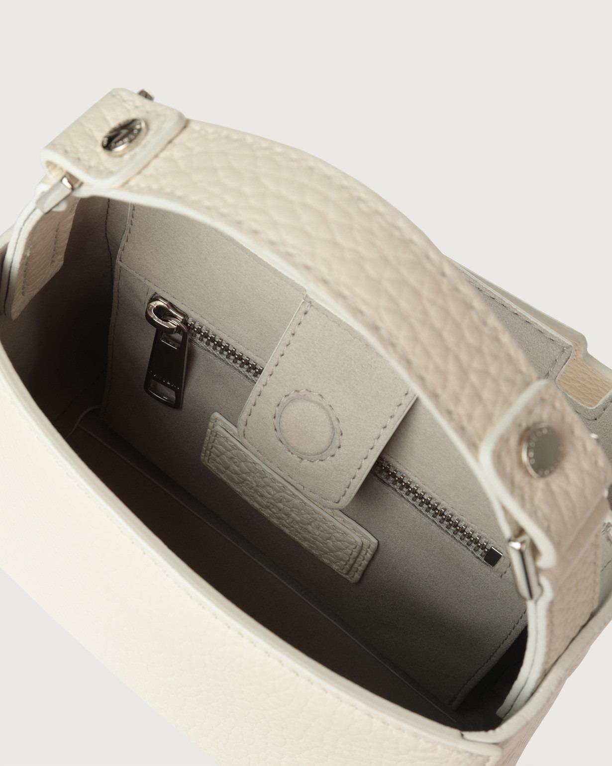 Borsa Sveva Soft Mini a mano in pelle con tracolla<BR/> B02019SOF BIANCO ORCIANI 