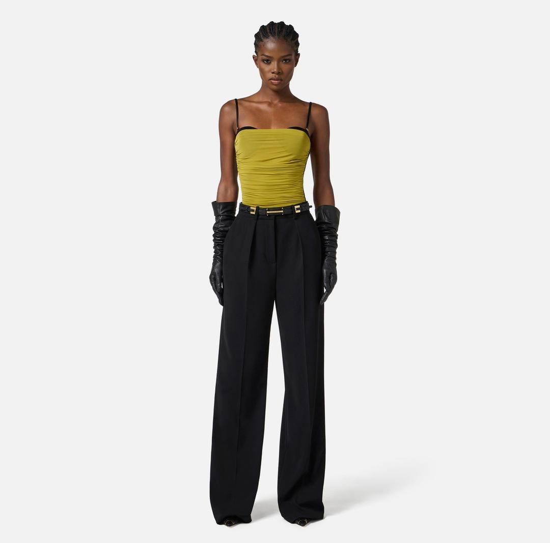 Pantaloni in crêpe fluido PA12456E2 110 ELISABETTA FRANCHI 