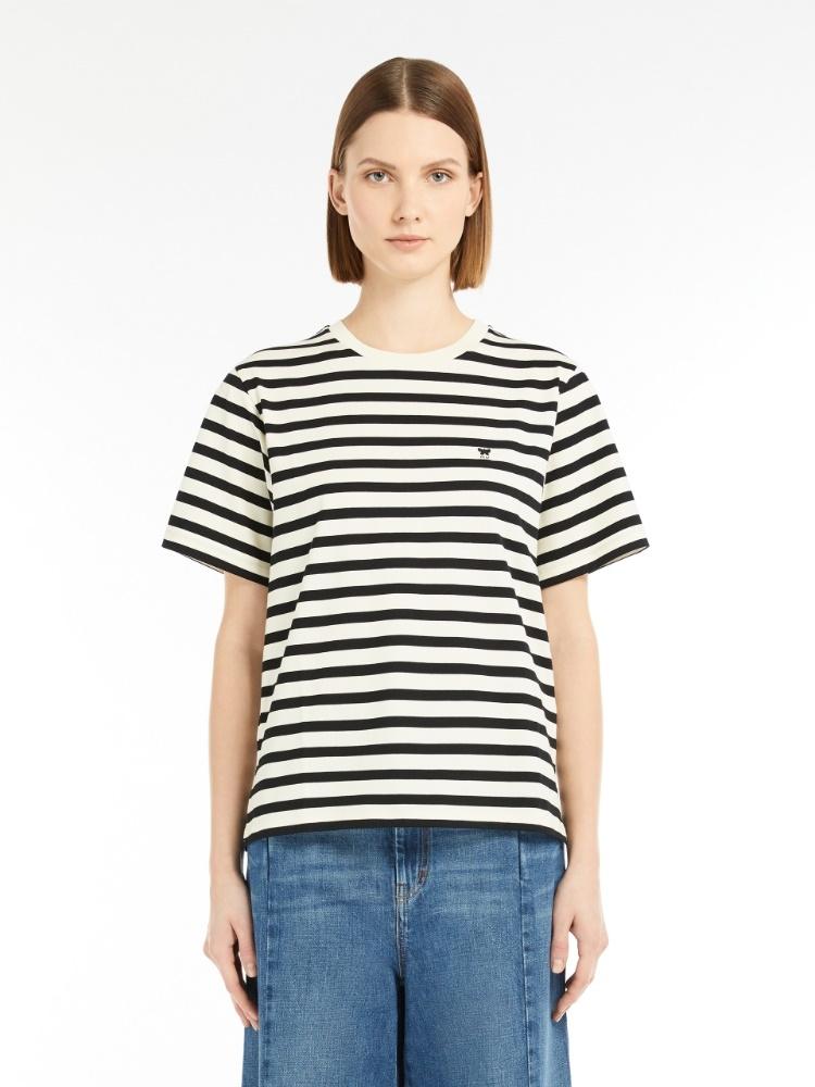 T-shirt donna girocollo in jersey di cotone a righe SATRAPO 011 WEEKEND 