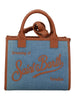Borsa MC2 Saint Barth in tessuto e pelle.