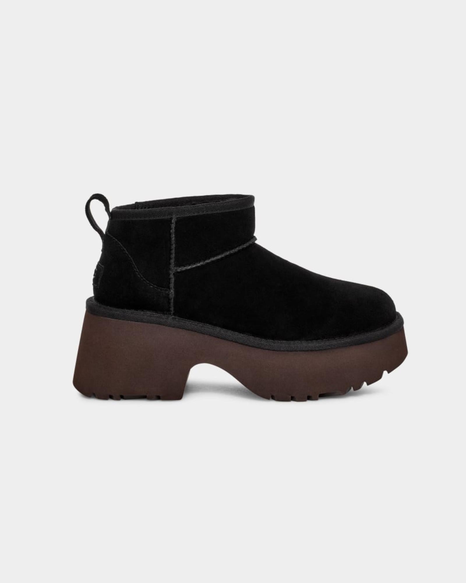 Scarpe donna classic ultra mini new heights in pelle scamosciata 1158311 BLK UGG 