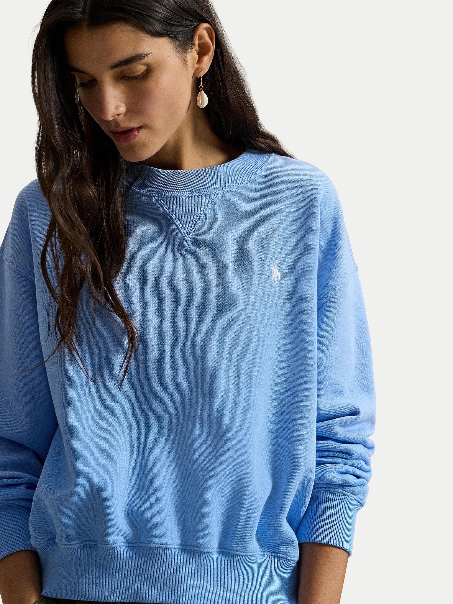 Felpa donna in misto cotone girocollo 211971690 500 RALPH LAUREN 