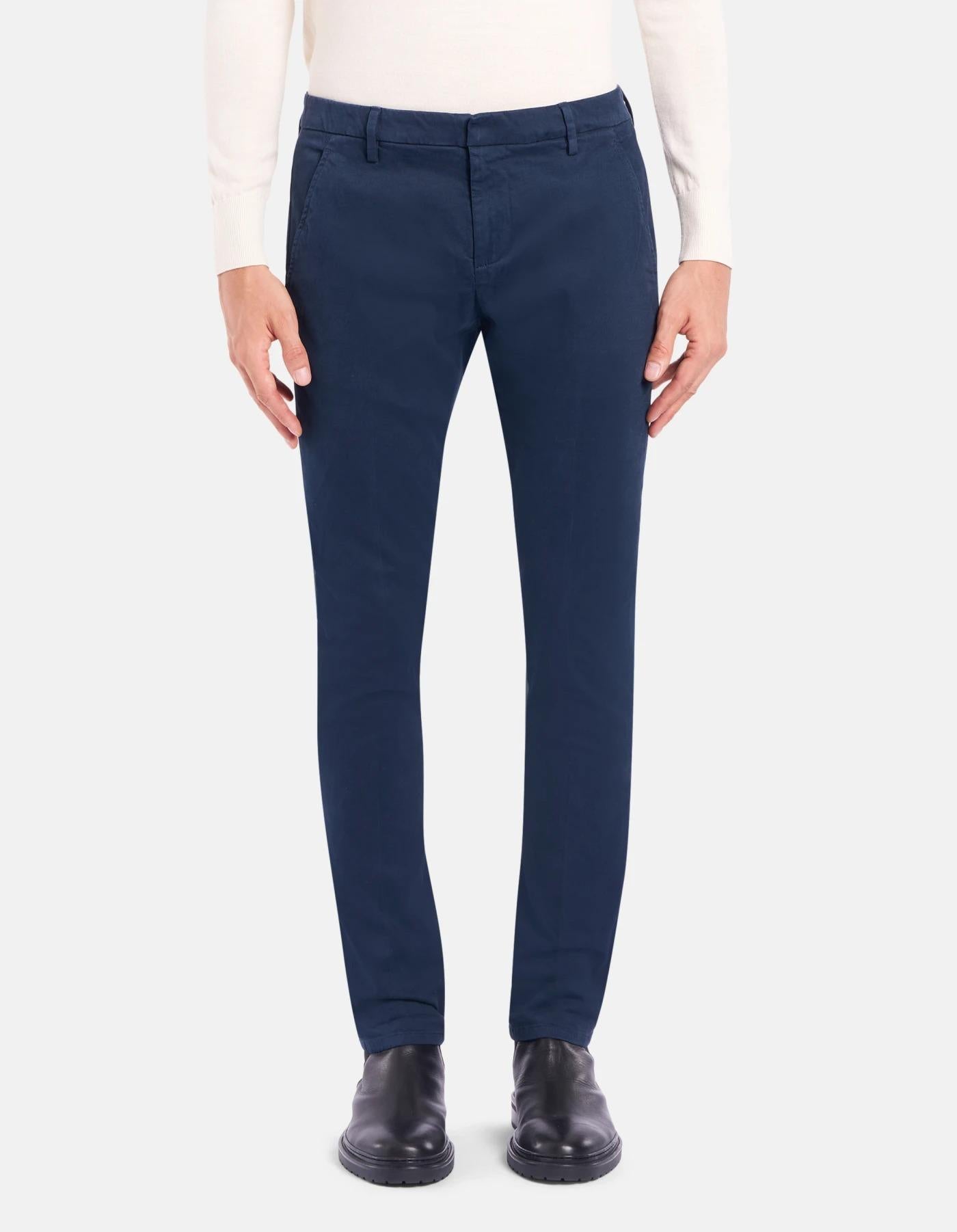 Pantaloni Gaubert slim in gabardina mano calda<BR/> UP235GSE043PTD 899 DONDUP 
