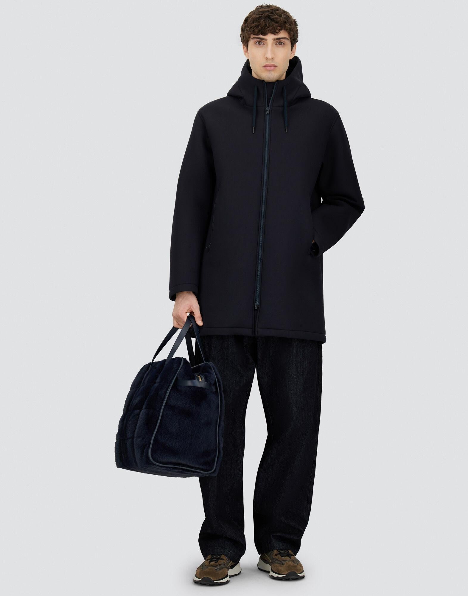 PARKA LUNGO IN SCUBA A 3 STRATI PA000163U39501Z 9290 HERNO 