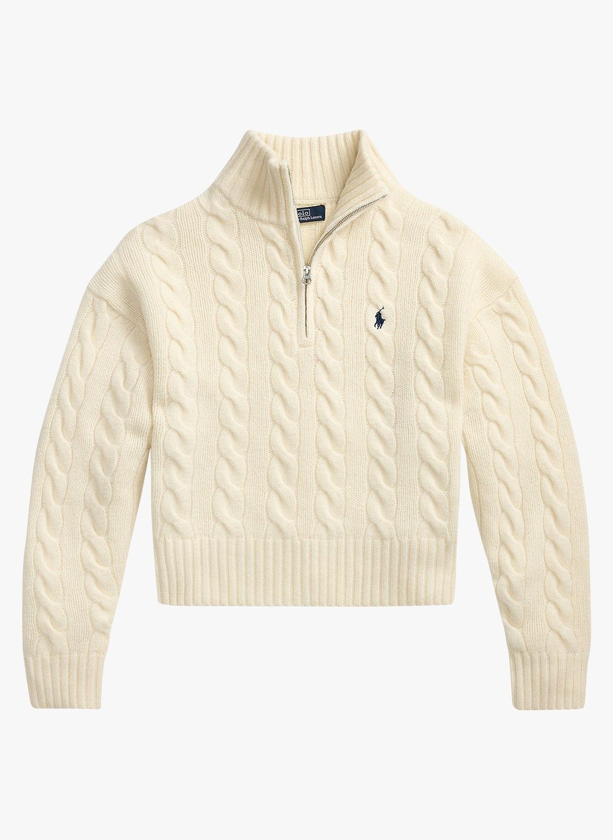 Maglione a collo alto in lana e cashmere a trecce 211972130 003 RALPH LAUREN 