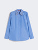 Camicia in popeline con cristalli