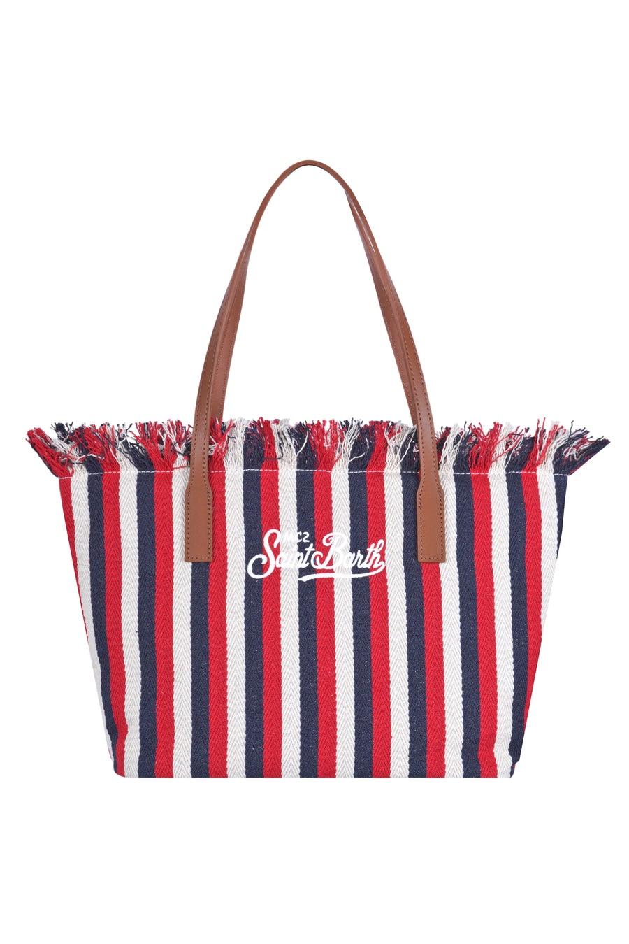 Borsa City Bag Mid a righe<BR/> CBMF001 01108L MC2 SAINT BARTH 
