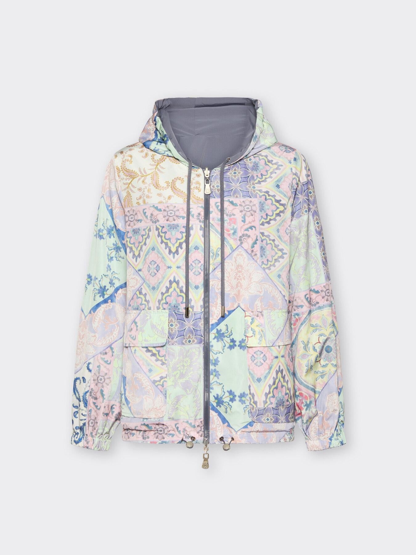 Parka reversibile stampato con cappuccio<BR/> F048P000193N 23 ELENA MIRO 