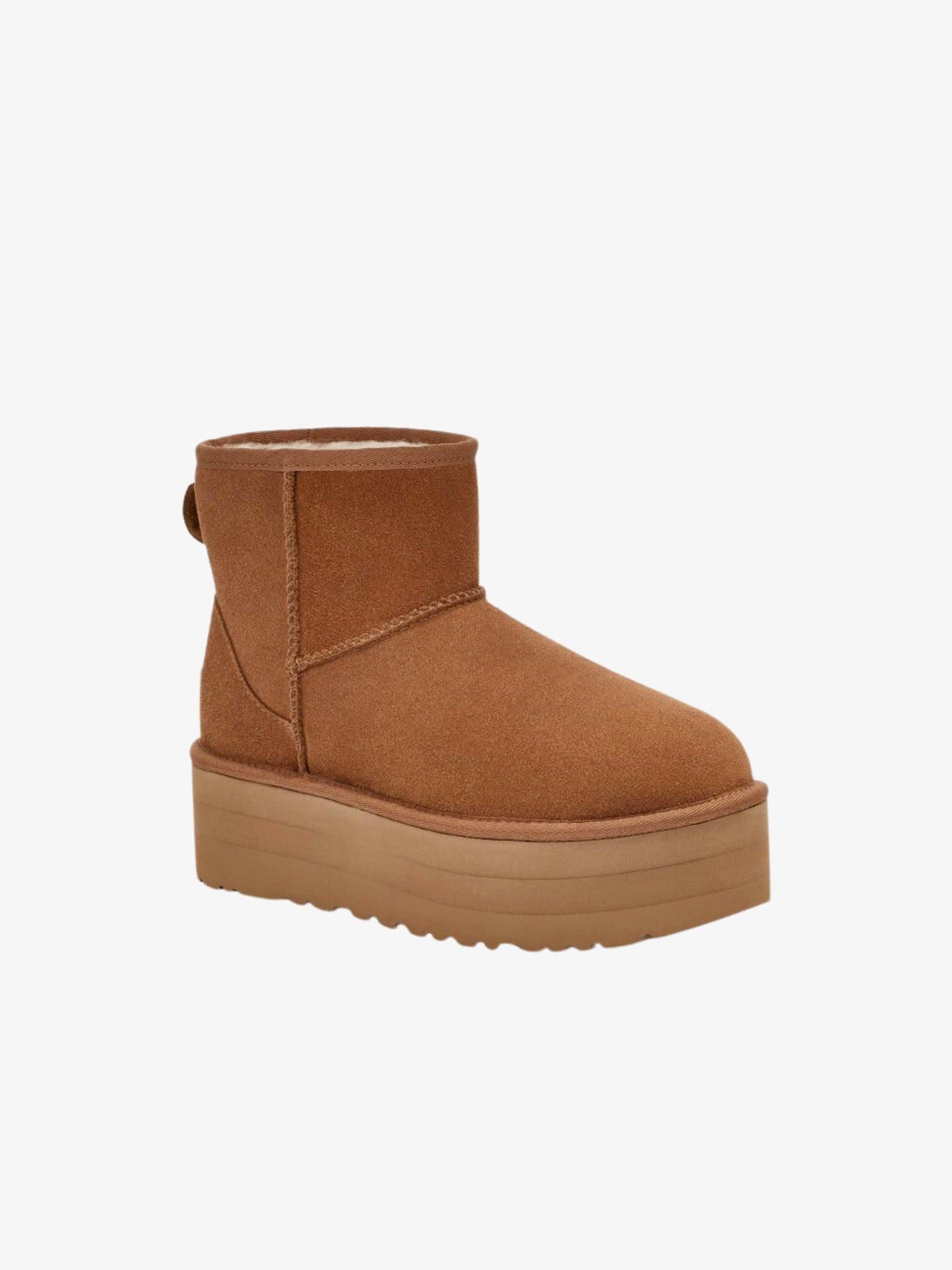 Scarpe donna Classic mini platform in pelle scamosciata 1134991 CHE UGG 