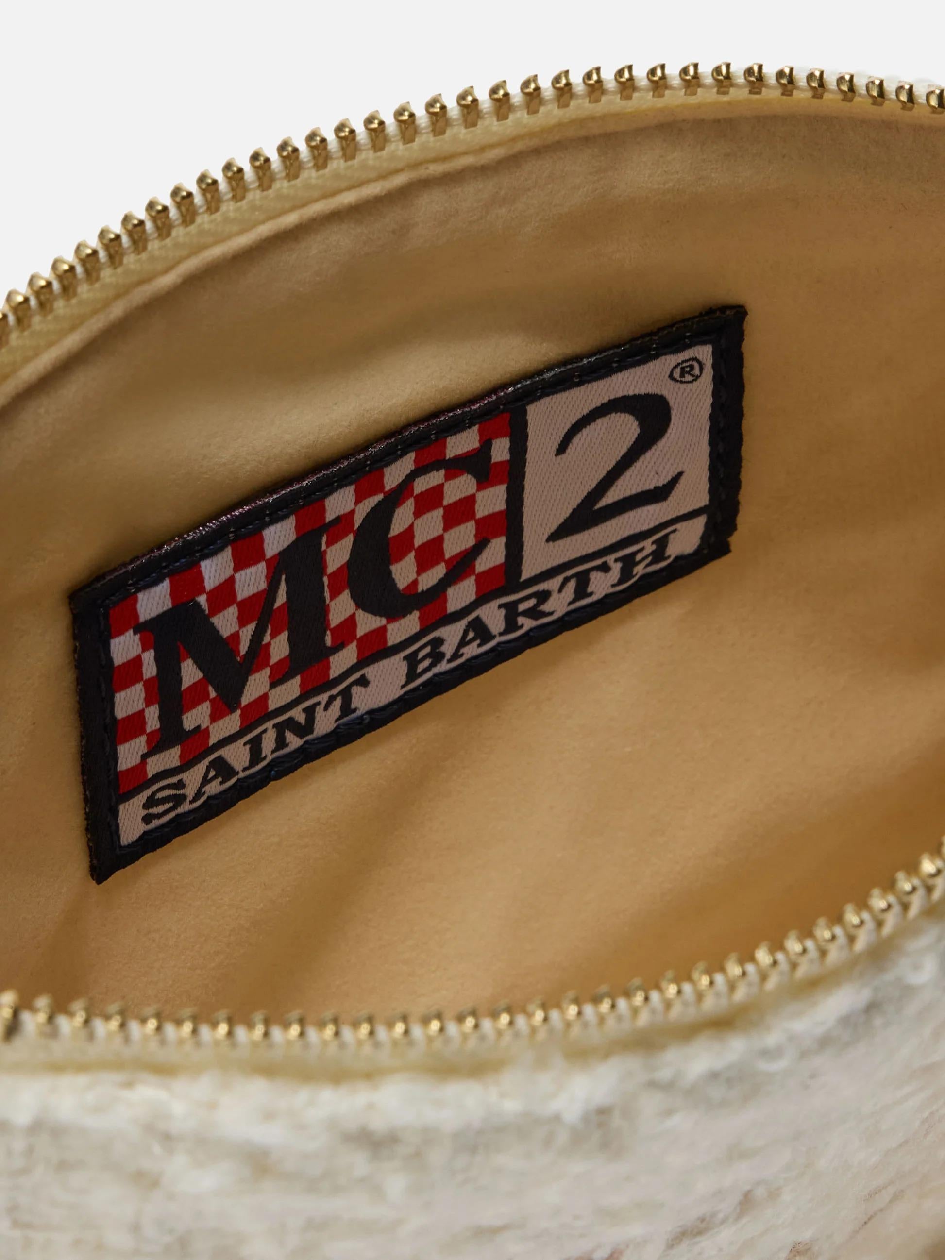 Borsetta a spalla Parisienne Mini Tweed bianca PARM004 01320I MC2 SAINT BARTH 