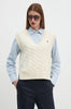 Gilet in misto lana a trecce