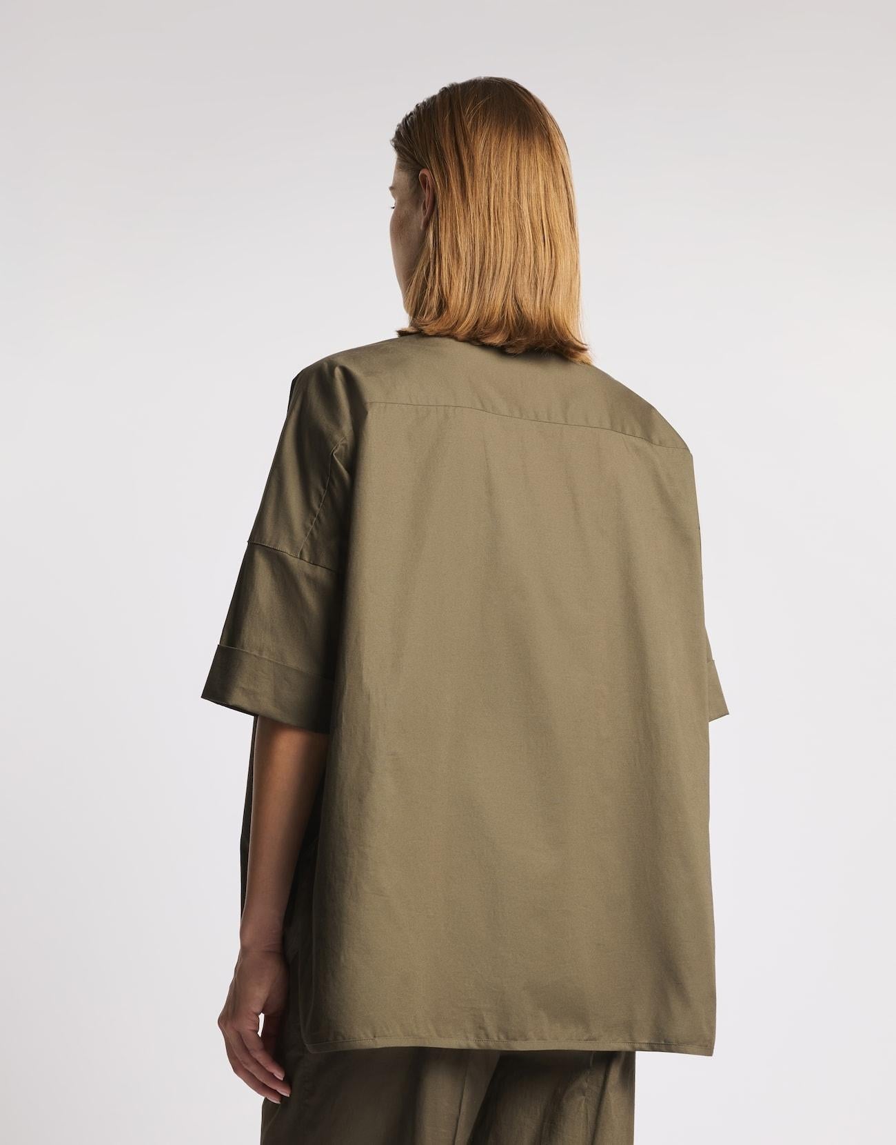Camicia Comfort Fit in Popeline Stretch<BR/> NCWA552552SZGR V613 FAY 
