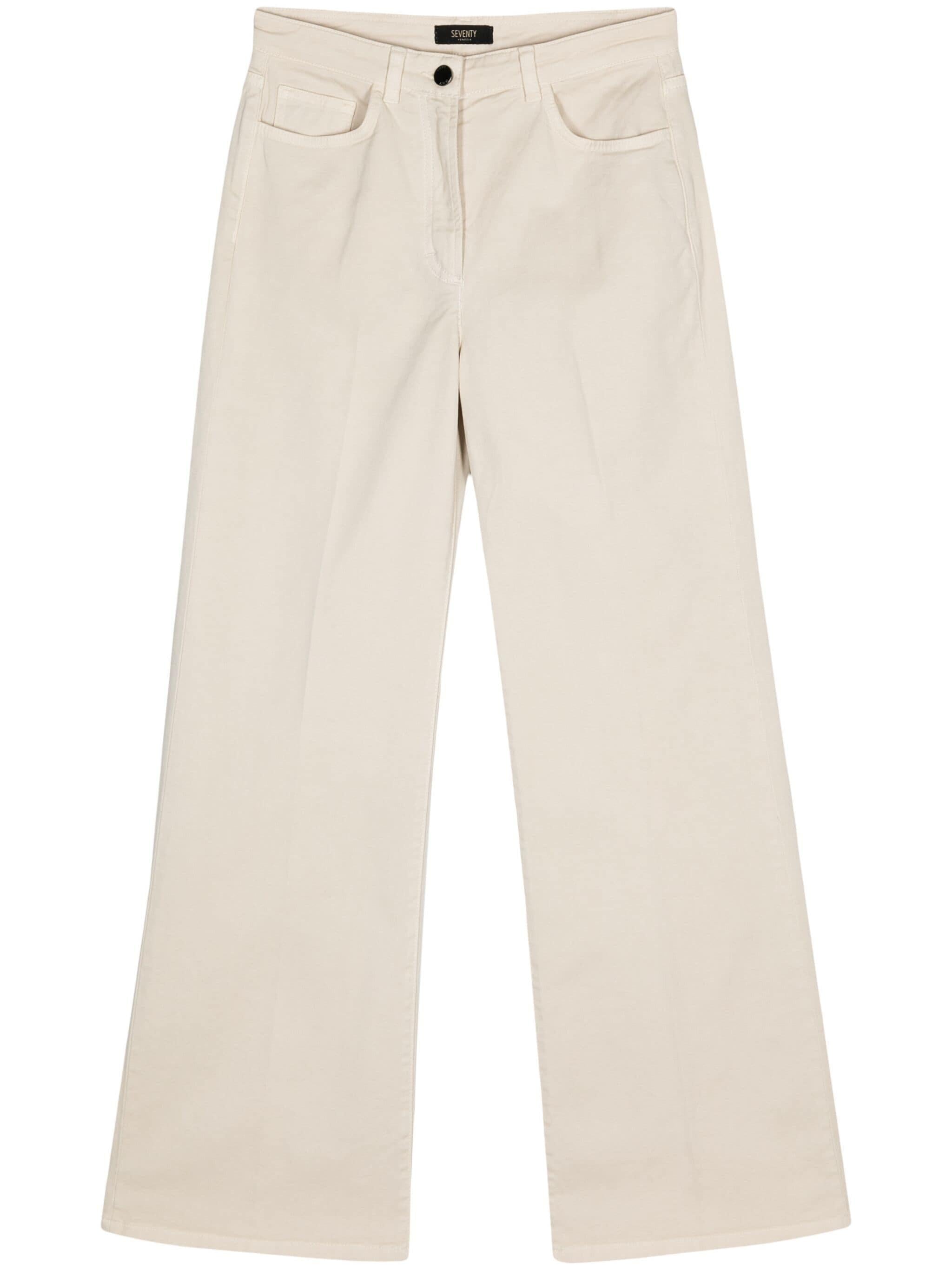 Women's trousers with straight and wide leg