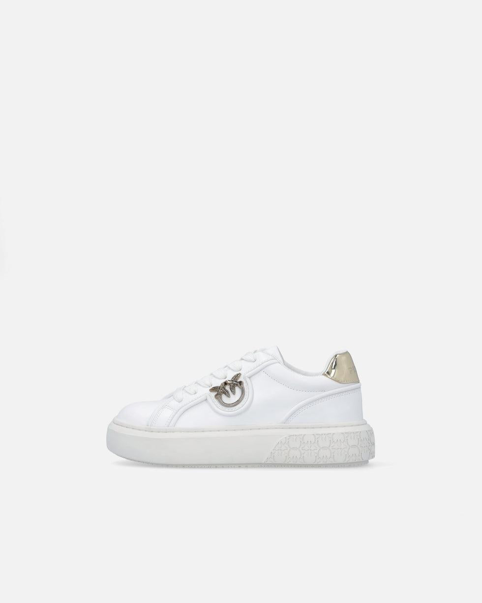 Sneakers in pelle con logo Love Birds SS0041P087 Z1B PINKO 