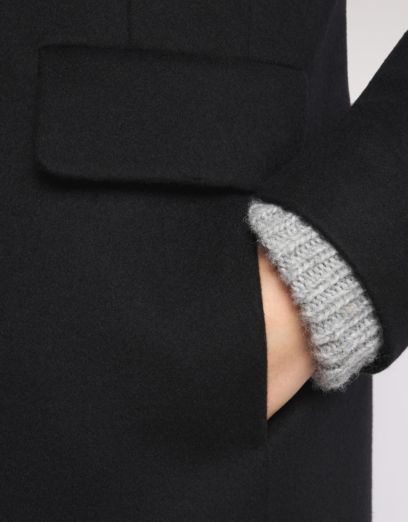 Toggle Coat in Panno di Lana<BR/> NAW59513430SGL B999 FAY 