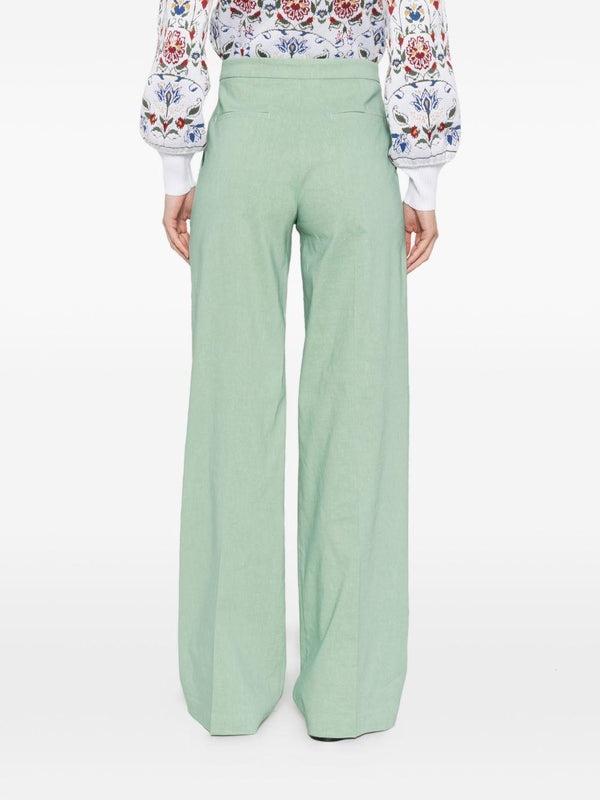 Pantalone elegante verde da donna 104929A34I T80 PINKO 