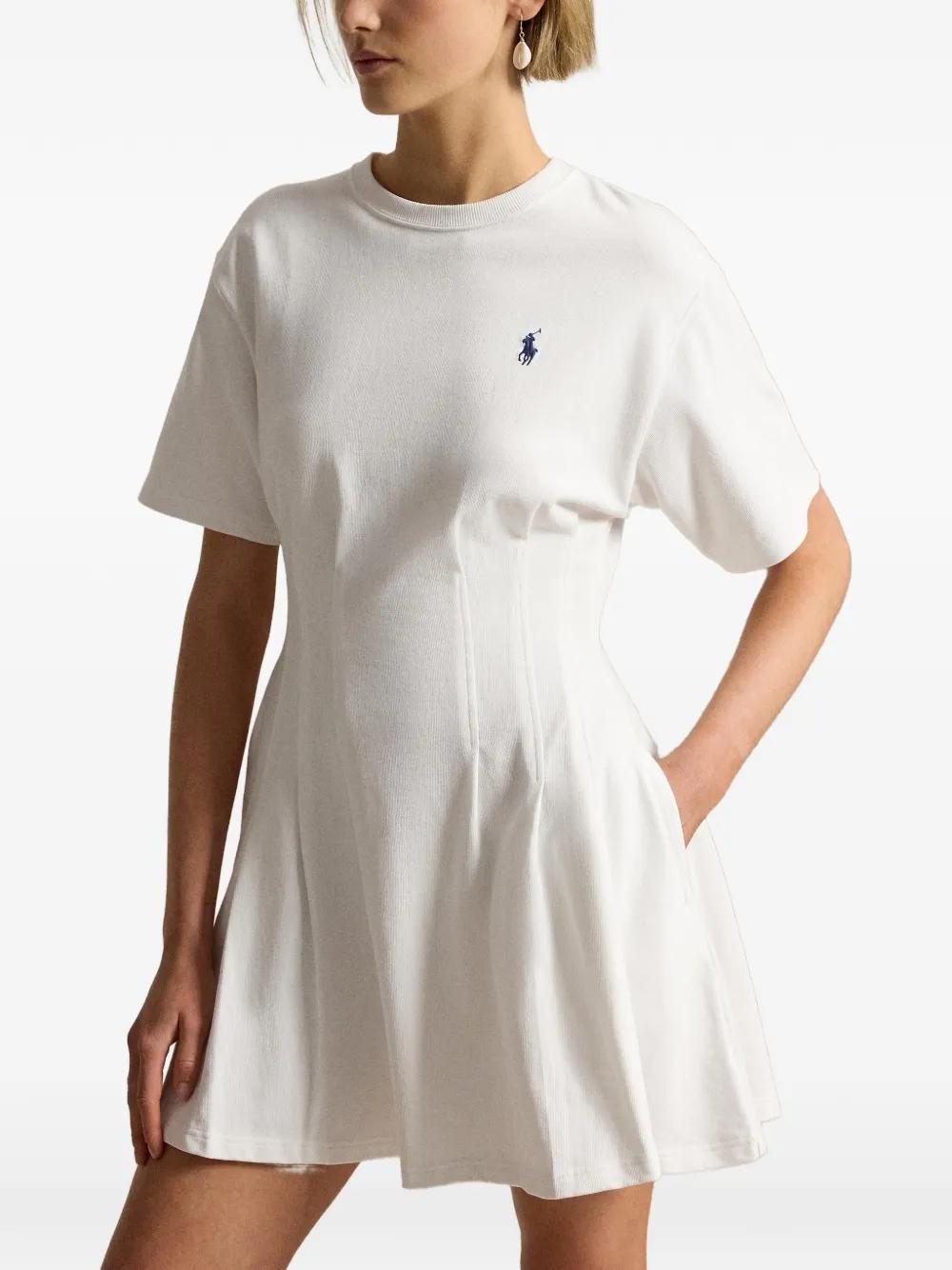 abito plissettato in jersey di cotone<BR/> 211A96342 002 RALPH LAUREN 
