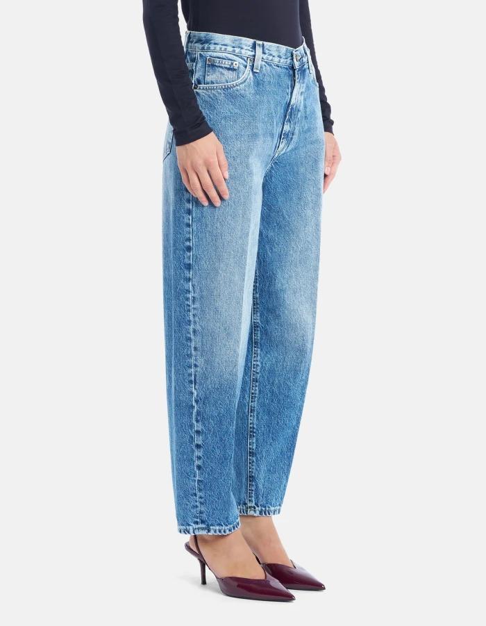 Jeans Bessie loose in denim fisso<BR/> DP784DF0283LH6 800 DONDUP 