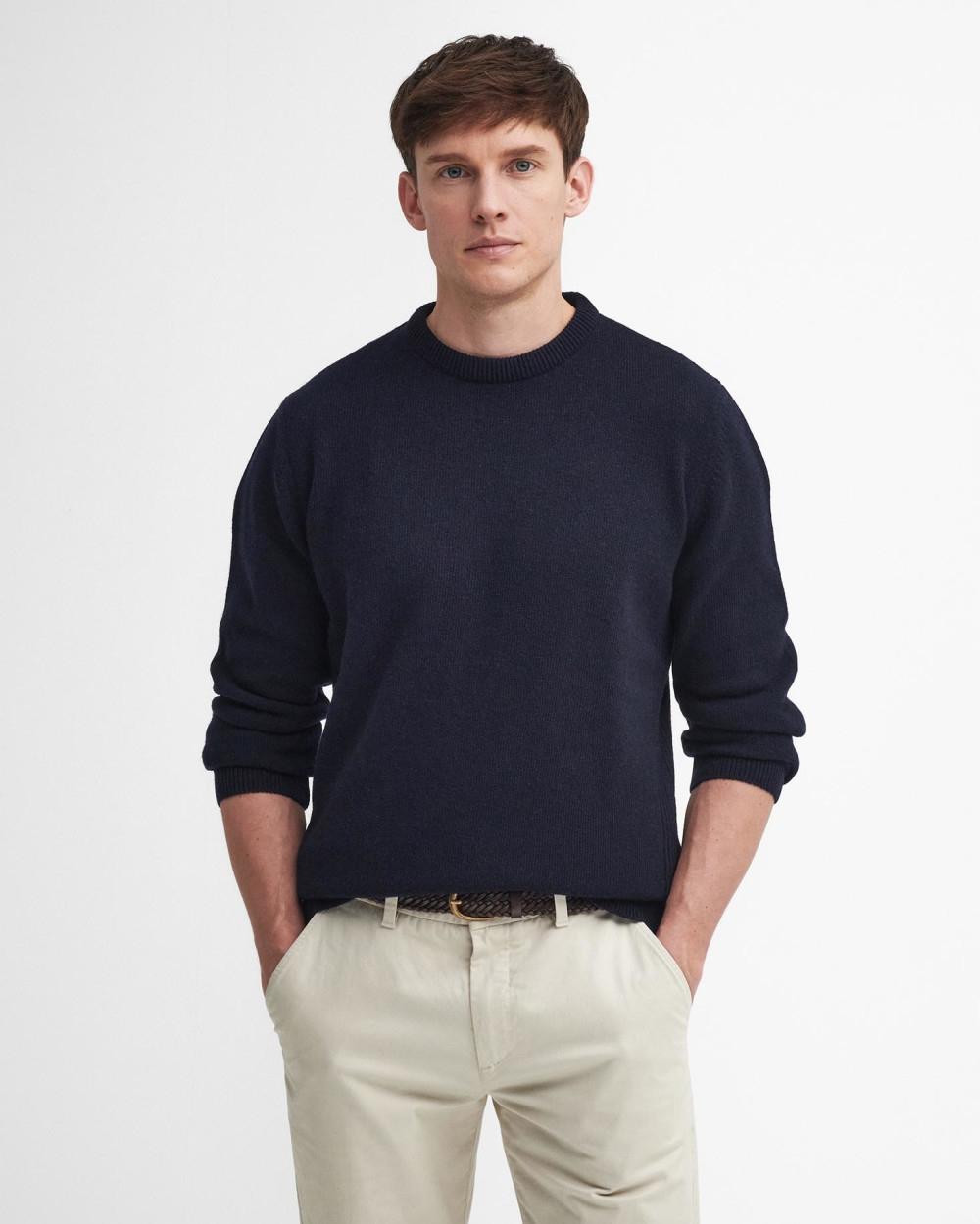 Maglione girocollo in pura lana Holden MKN1576 NY91 BARBOUR 